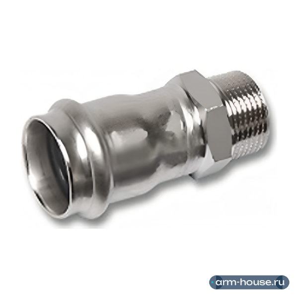 Ниппель переходной SANHA NiroPress, Dn 108 x 4" (НР), нержавеющая сталь AISI 316L, ВПр