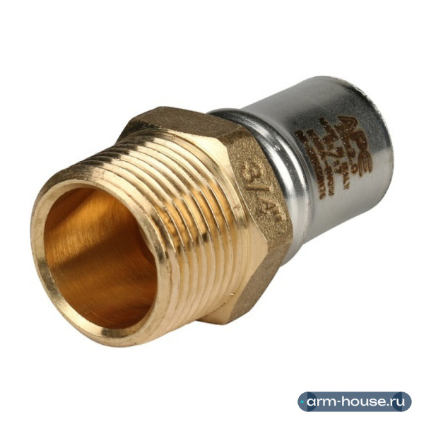 Переходник пресс Stout 20x3/4" НР с наружной резьбой (SFP-0001-003420)