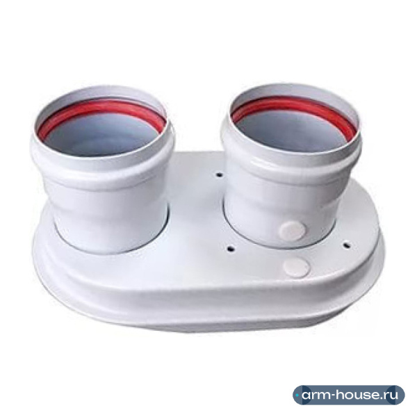 Адаптор Protherm дымохода двухканальный 80-80, алюминий крашеный