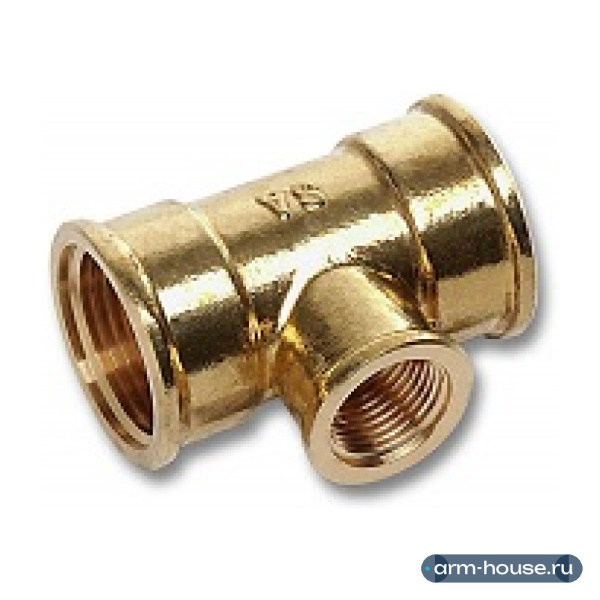 Тройник редукционный ВР SANHA, 1" x 1/2", латунь, 626