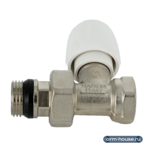 Вентиль ручной прямой ELSEN, 1/2" В - 1/2" Н, латунь никелированная, с уплотнением O-RING