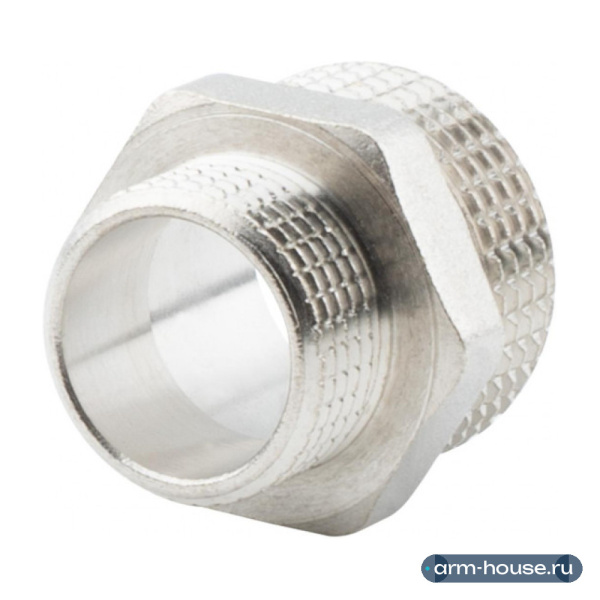 Ниппель переходной 1" х 3/4" , НР-НР, никелированный Alato