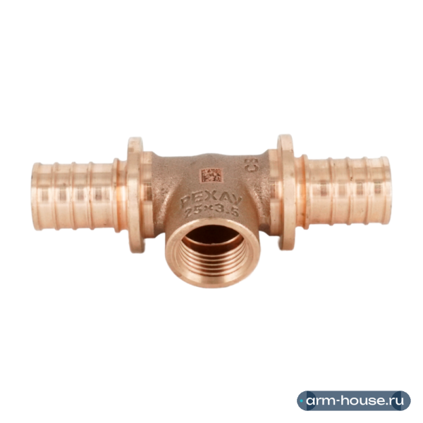 Тройник с ВР на боковом проходе РЕХАУ RAUTITAN, 25-Rp 1/2"-25, бронза (RX+)
