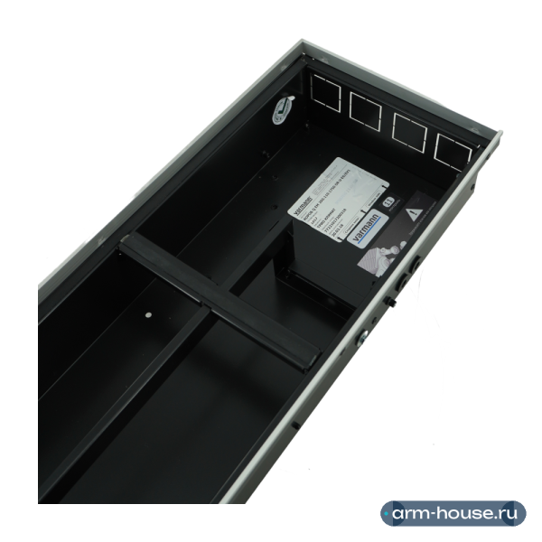 Короб Varmann Q EM 250.110.1750 OR + U, 250х110х1750 мм, без решетки, U-бортик, цвет натуральный алюминий