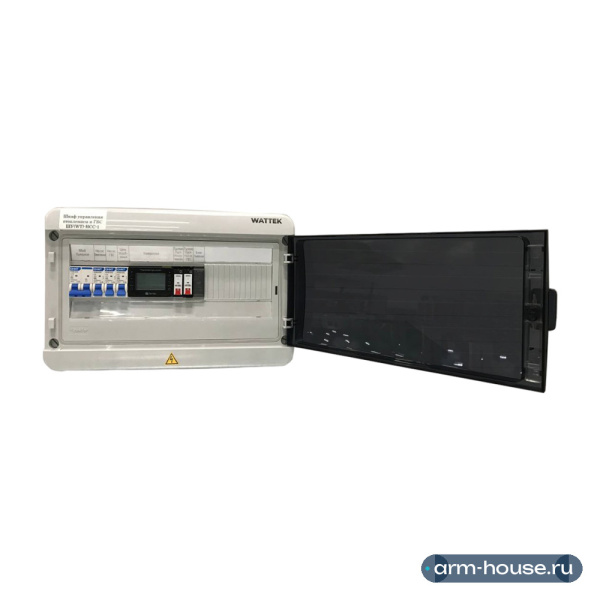 Шкаф Wattek управления отоплением и ГВС 220В ШУ(WT)-HCC-1 (Возможность управление насосами отопления и ГВС, управление двумя приводами солиноидных или трехходовых клапанов с питанием 24 VDC и управлением 0...10В, погодозависимая автоматика)