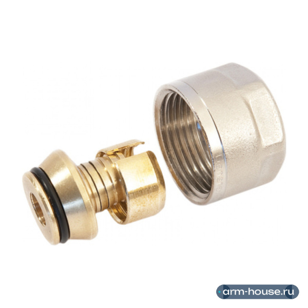 Фитинг компрессионный Stout для труб 20х2.8х3/4" серая PEX (SFC-0020-002028)
