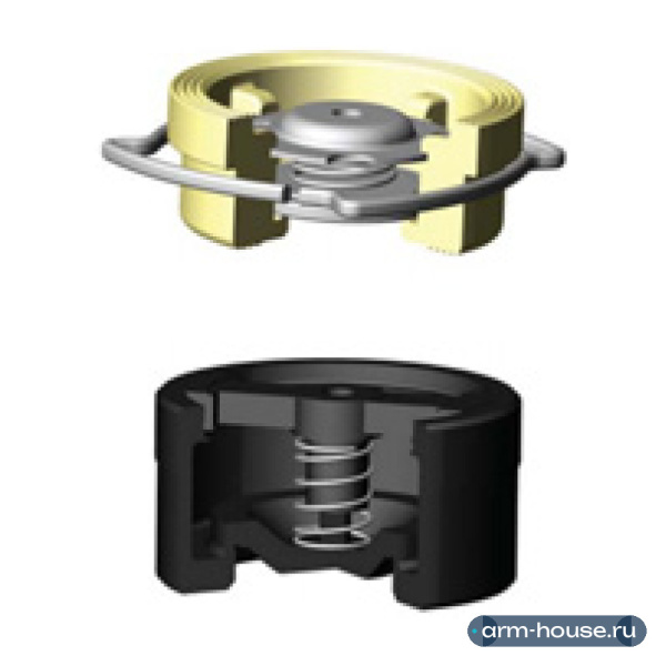 Клапан обратный осевой пружинный межфланцевый Tecofi CA7441 DN100 PN16, латунь