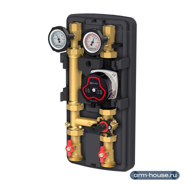 Насосная группа Astroflow MC-L со смесителем DN25 с насосом Astrex GTA 25-8