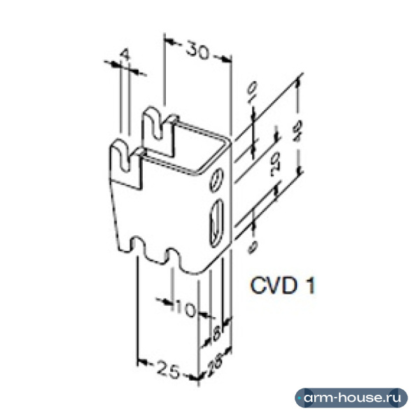 Настенная консоль Zehnder CVD 1, 25/30 мм, цвет белый RAL 9016