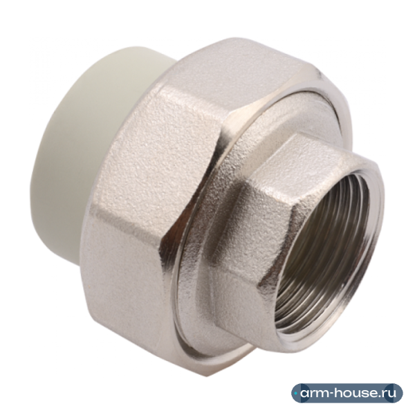 Муфта комбинированная разъемная FV Plast 20х1/2" ВР с внутренней резьбой полипропиленовая