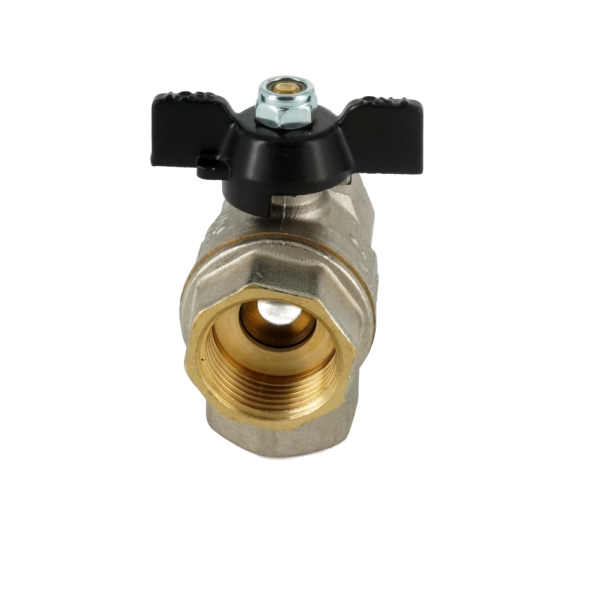Кран шаровой, ELSEN, с фильтром механической очистки, 3/4", ВВ, PN 30, T°C -от -20 до +100, ручка-бабочка