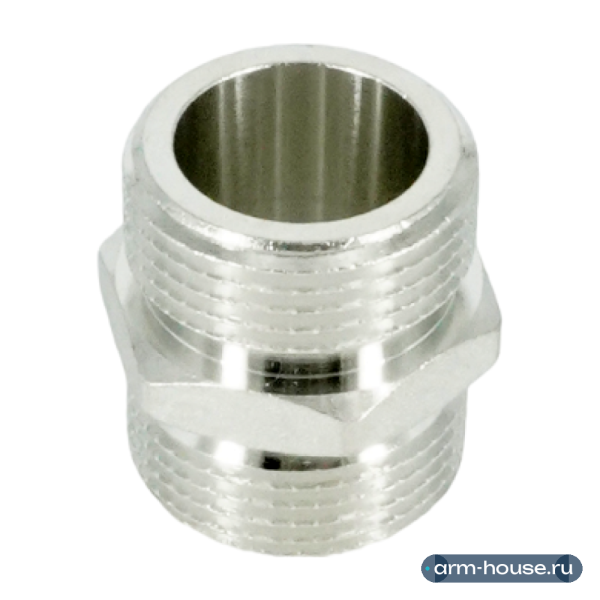 Ниппель равнопроходной НН ELSEN, 1", TIN латунь