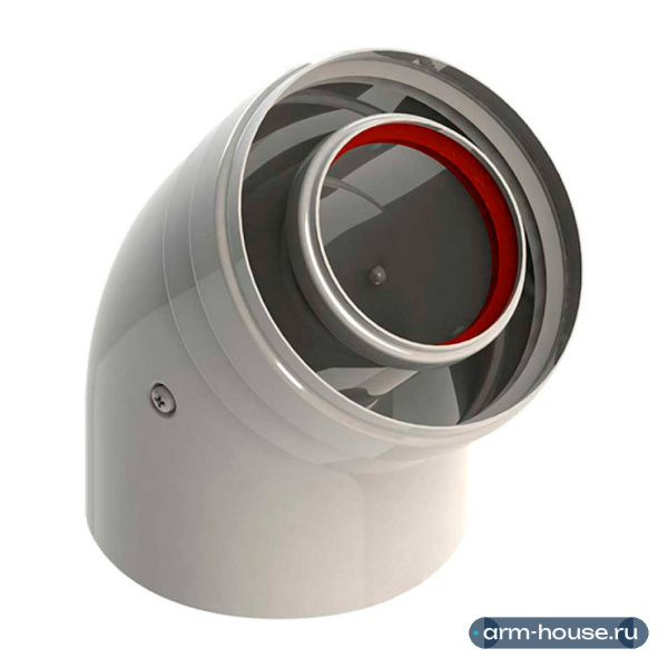 Уголок Protherm 45° для газоотвода 60/100, алюминий крашеный