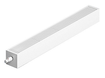 Конвектор напольный Varmann MiniKon Comfort 235х130х1500 мм, нижнее подключение, с алюминиевой решеткой, со встроенным вентилем, с ножками