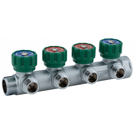 Регулирующий коллектор Alato 3/4" x 1/2", 4 выхода