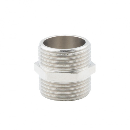 Ниппель 3/4", НР-НР, никелированный Alato