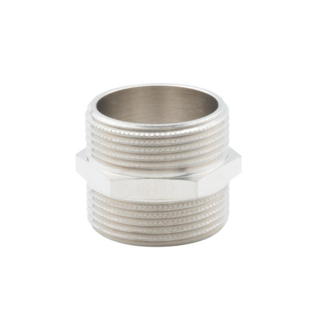 Ниппель 1 1/4", НР-НР, никелированный Alato