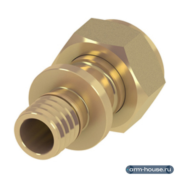 Соединение прямое с накидной гайкой TECE TECEspring AX, 16 х 3/4", латунь