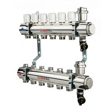 Коллекторный блок Valtec 1"х3/4" 5 выходов (латунь) VTc.594.EMNX.0605