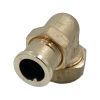 Сгон-американка угловой НВ ELSEN Metalit, 3/4", латунь, плоское уплотнение