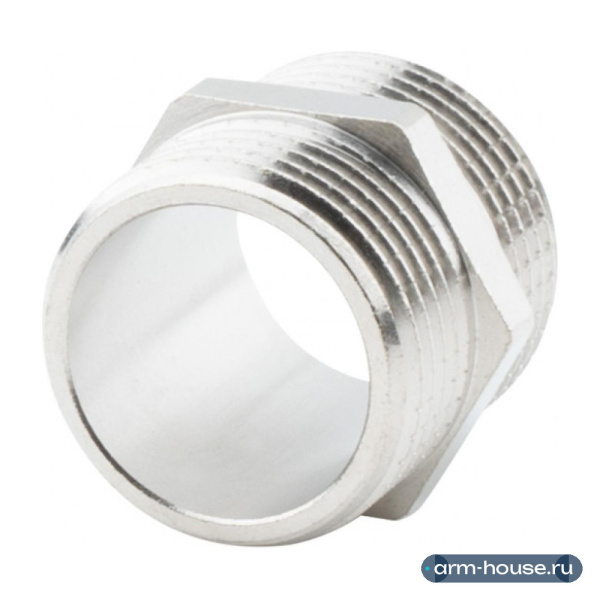 Ниппель 3/4", НР-НР, никелированный Alato
