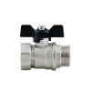 Кран шаровой 3/4", неполнопроходной, ВР/НР, ручка бабочка