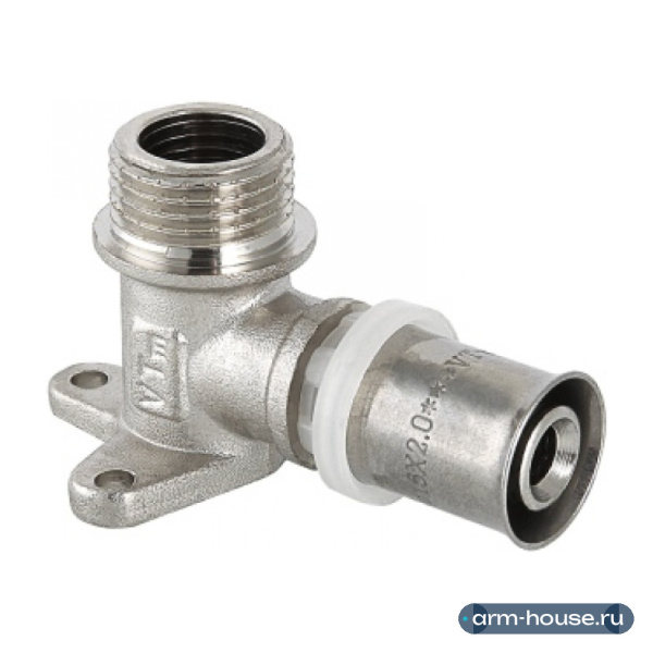 Пресс-фитинг Угольник VALTEC 16х1/2" с креплением с наружной резьбой (арт. VTm.255.N.001604)
