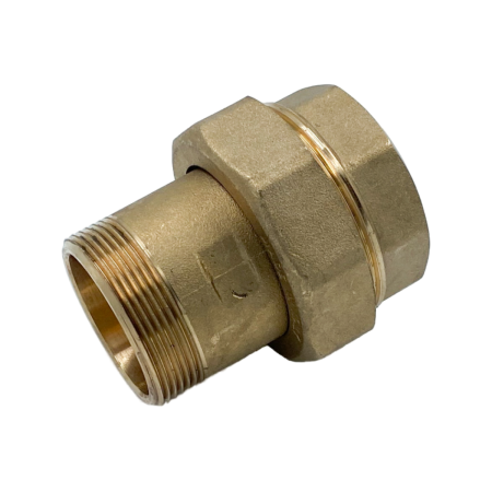 Сгон-американка прямой НВ ELSEN Metalit, 2", латунь, плоское уплотнение