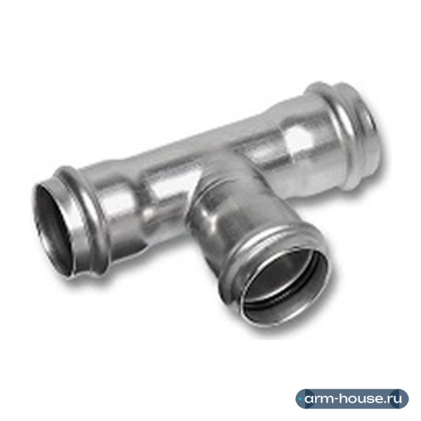 Тройник SANHA NiroPress, 76.1 мм, AISI 316L, ВПр