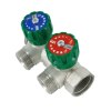 Коллектор модульный ELSEN 3/4"х3/4" EK, 2 контура, с вентилями 90°, латунь TIN