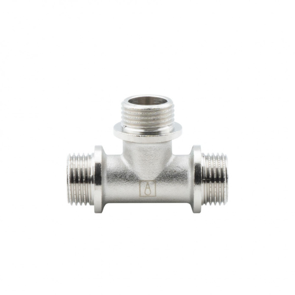 Тройник 1/2" НР-НР-НР, никелированный Alato