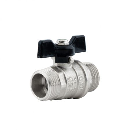 Кран шаровой 3/4", неполнопроходной, НР/НР, ручка бабочка