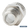 Ниппель переходной 3/8" х 1/4" , НР-НР, никелированный Alato
