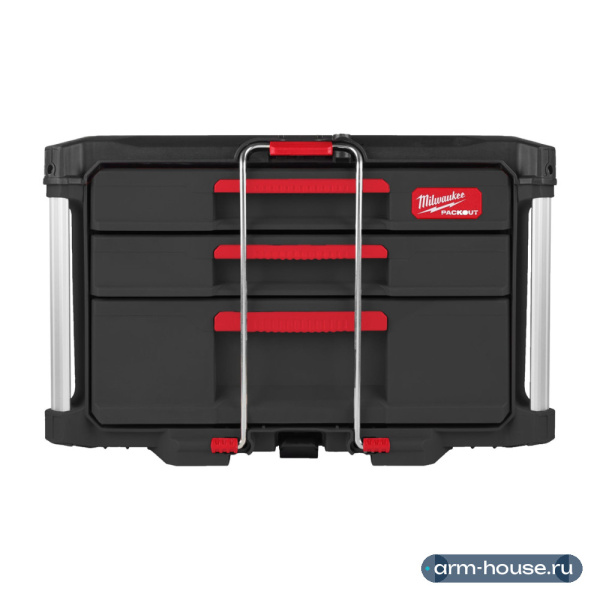 Ящик Milwaukee PACKOUT™ с 2+1 выдвижными отсеками