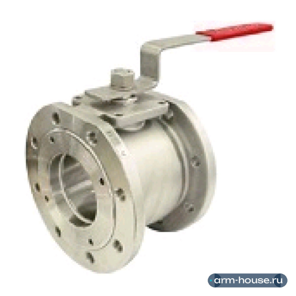 Кран Tecofi шаровой полнопроходной моноблок, фланцевый, DN125, PN16, ручка, корпус нержавеющая сталь, шар нержавеющая сталь 316, уплотнение PTFE