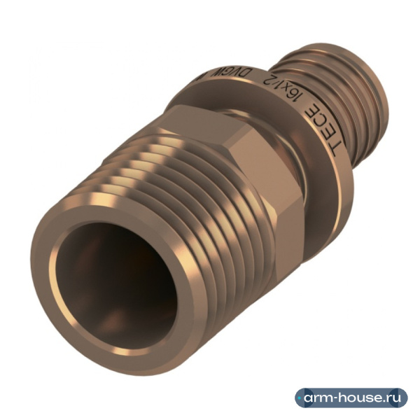 Соединение прямое с ниппелем TECE, 20 х 3/4", бронза