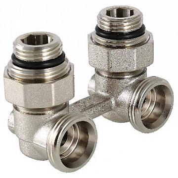 Узел нижнего подключения радиатора Valtec 1/2"x3/4", евроконус, угловой (арт. VT.345.KNA.E04)