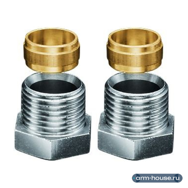 Присоединительный набор со стяжным кольцом Oventrop Ofix CEP, 1/2" x 15, латунь, НР ЕК