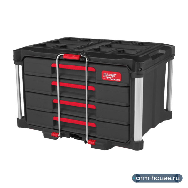 Ящик Milwaukee PACKOUT™ с 4-мя выдвижными отсеками