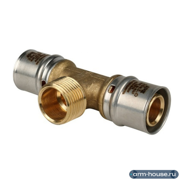Тройник пресс Stout 26x3/4" НР с наружной резьбой (SFP-0008-263426)