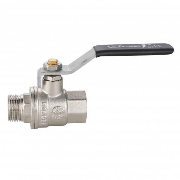 Кран шаровой полнопроходной AOSKER 0104.1515 1/2", ВР-НР, ручка рычаг