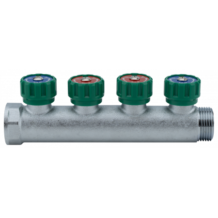 Регулирующий коллектор Alato 1" x 3/4", 4 выхода