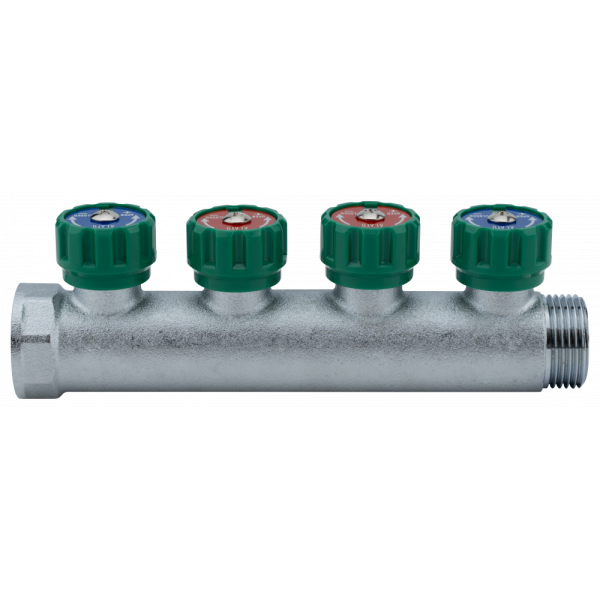 Регулирующий коллектор Alato 1" x 3/4", 4 выхода