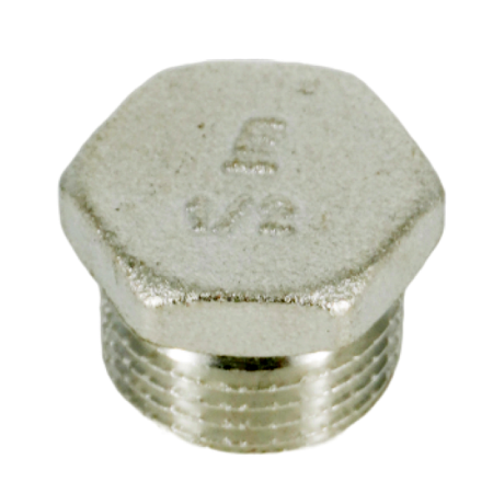 Заглушка с наружной резьбой ELSEN TIN, 1/2", латунь
