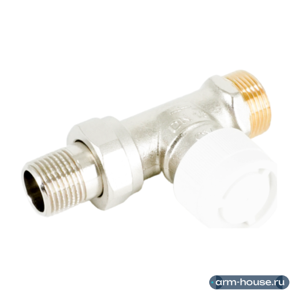 Вентиль термостатический проходной Oventrop Серия AV9, 3/4" x 1/2" Н ЕК-Н (DN 15), латунь никелированная, плавная преднастройка