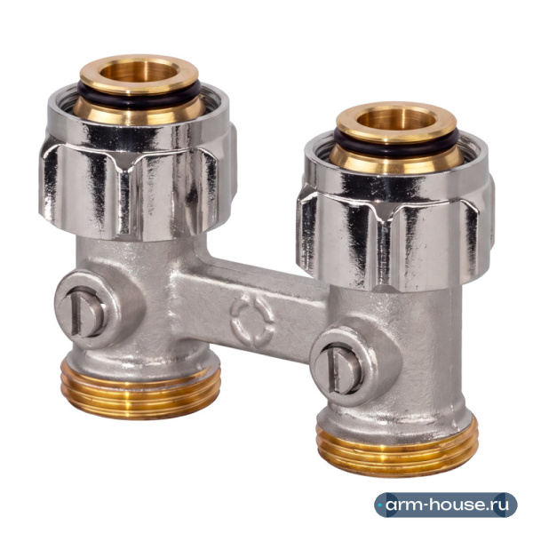 Вентиль прямой Oventrop Multiflex R (ZB), 3/4" НГ x 3/4" НР, латунь никелированная