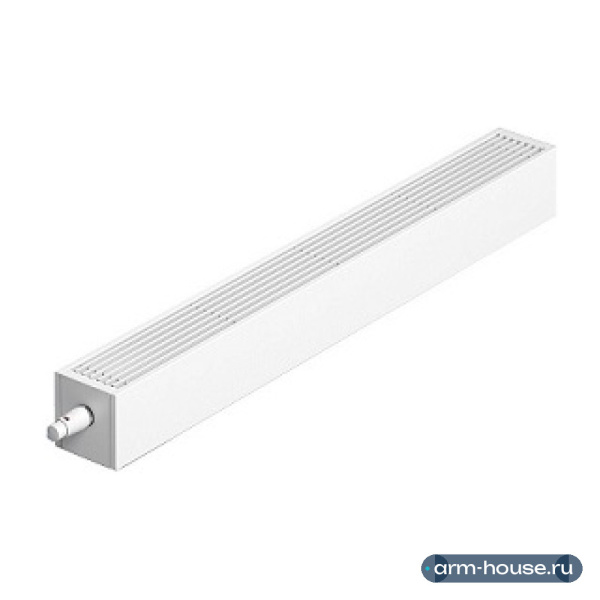 Конвектор напольный Varmann MiniKon Comfort 85х330х1000 мм, нижнее подключение, с алюминиевой решеткой, со встроенным вентилем, с ножками