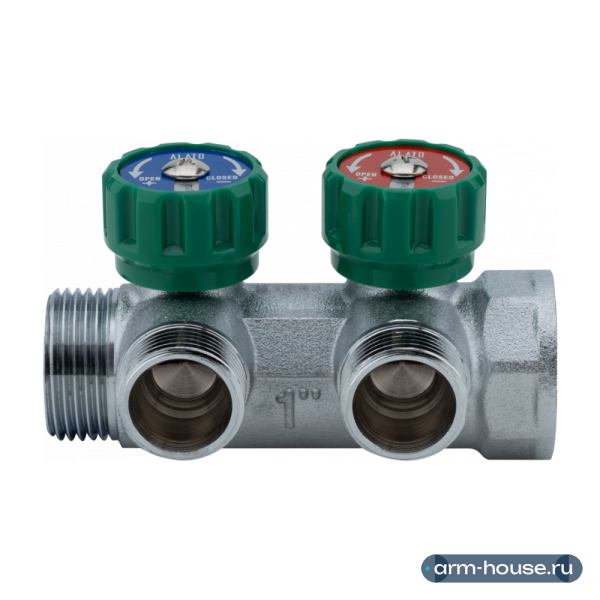 Регулирующий коллектор Alato 1" x 3/4", 2 выхода