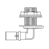 Угольник прессовый 90° Oventrop Cofit P, 20 x 2,5 x 1/2", бронза (RX), ВР,