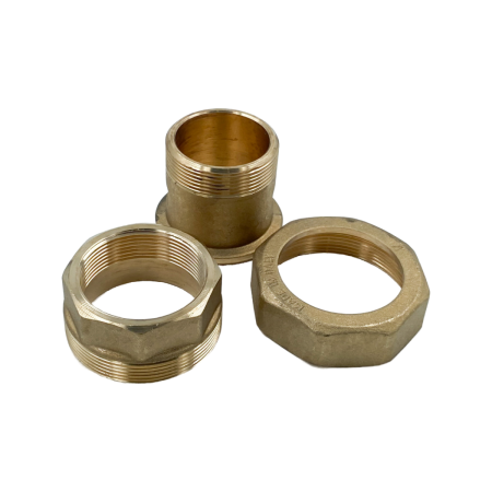 Сгон-американка прямой НВ ELSEN Metalit, 2", латунь, плоское уплотнение
